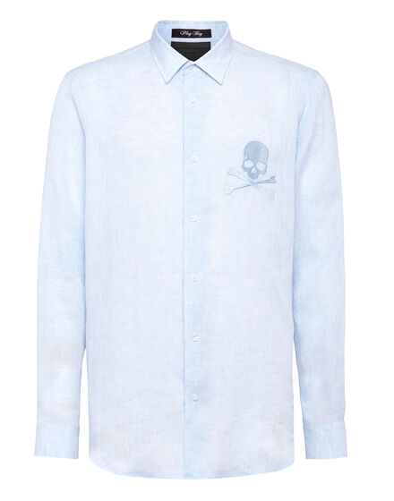 Shirt Playboy Cut LS Skull&Bones