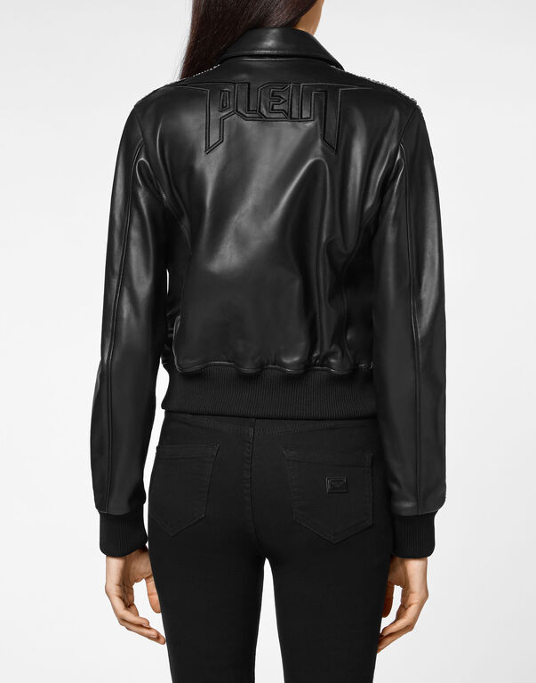 Leather Bomber  Crystal Cable