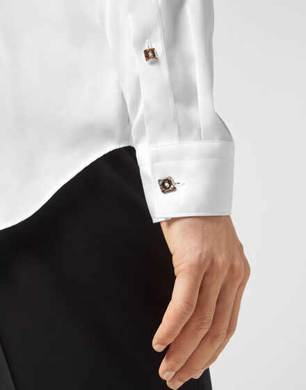 Cotton Shirt Smoking Cut LS Iconic Plein