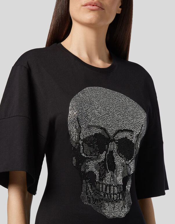 T-shirt Dress Round Neck SS Skull
