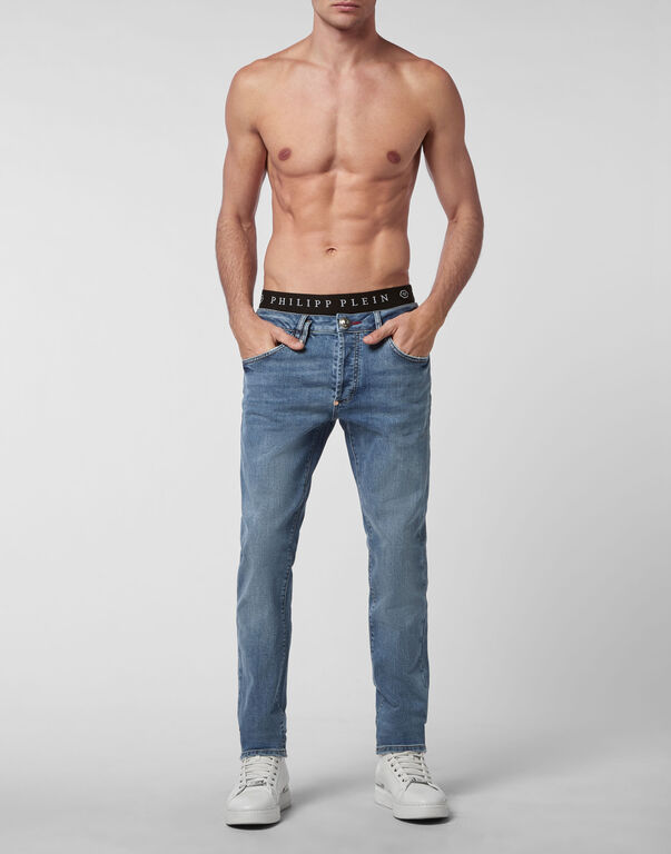 Denim Trousers Super Straight Cut Iconic Plein
