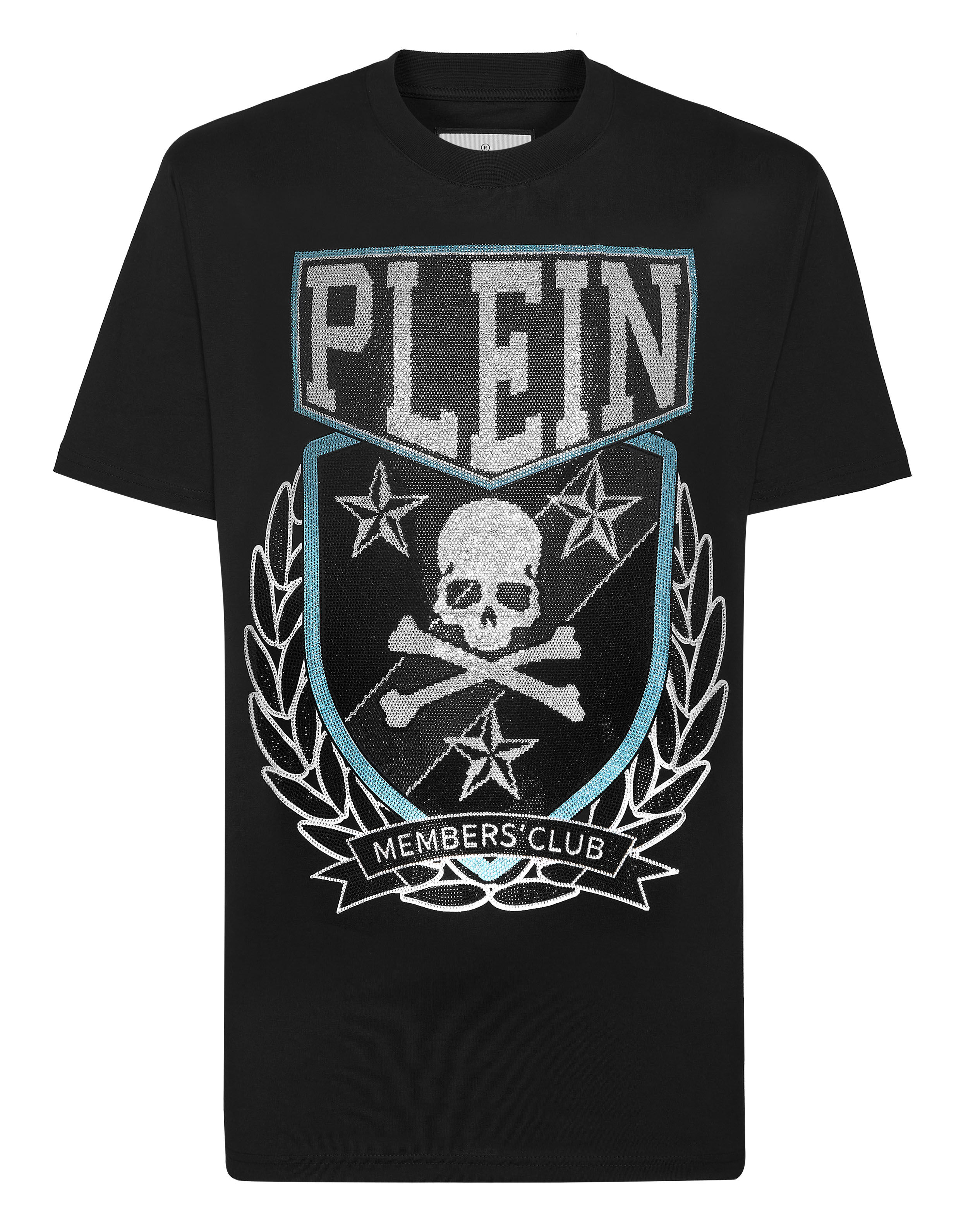 Tシャツ・カットソー Philipp Plein ROUND NECK SKULL & BONES T-shirt T-shirt Round Neck SS With Patch Skull&Bones | Philipp Plein