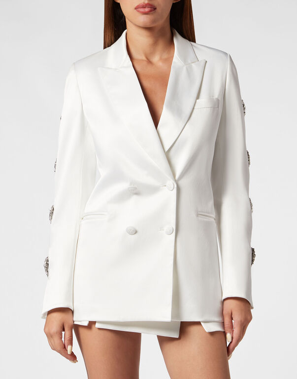 Double Breasted Oversize Blazer Brooches