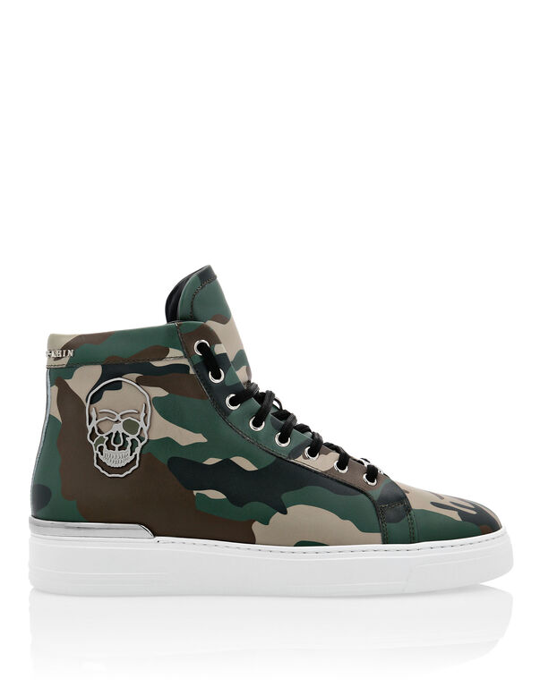 Heerlijk Handelsmerk zuigen Hi-Top Sneakers Camou The $kull TM | Philipp Plein Outlet