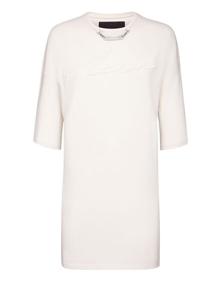 Leisurewear T-shirt Dress Embroidery Signature