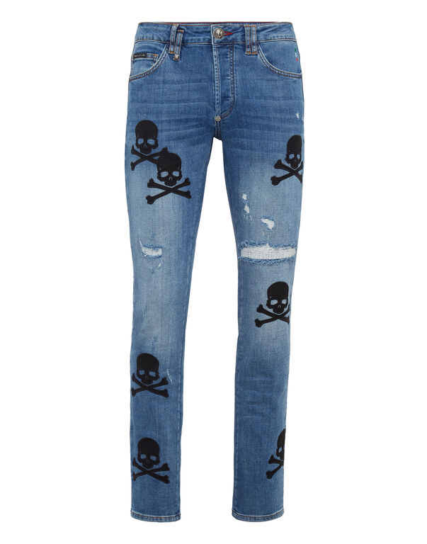 Denim Super Straight Cut Skull