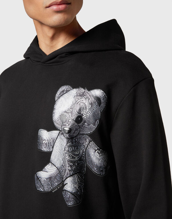 Hoodie Sweatshirt Paisley Teddy Bear