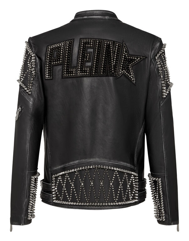 Leather Biker Plein Star