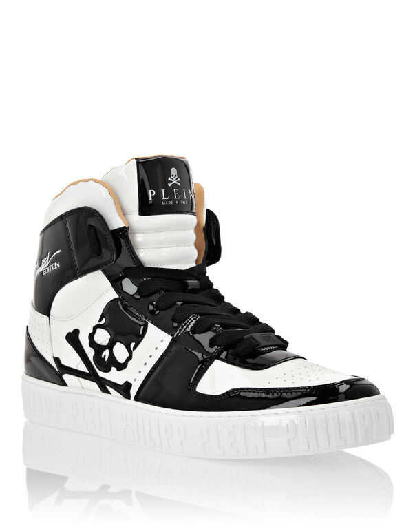 HI-TOP SNEAKERS NOTORIOUS PATENT SKULL