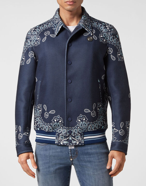 Wool Bomber Paisley Bandana