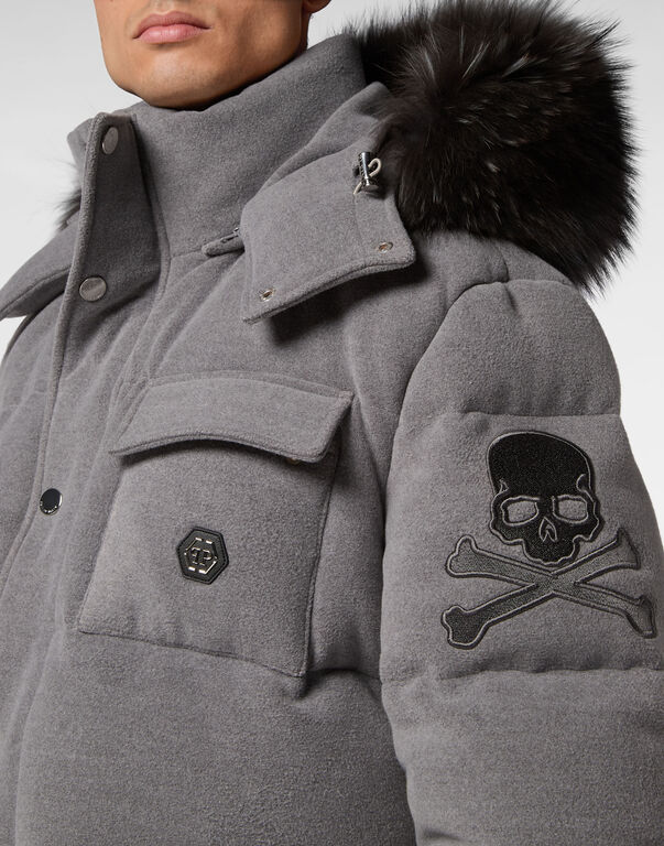 Down Jacket WIth Fur Hood