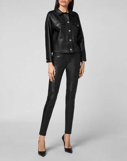Soft Leather Shirt Crop