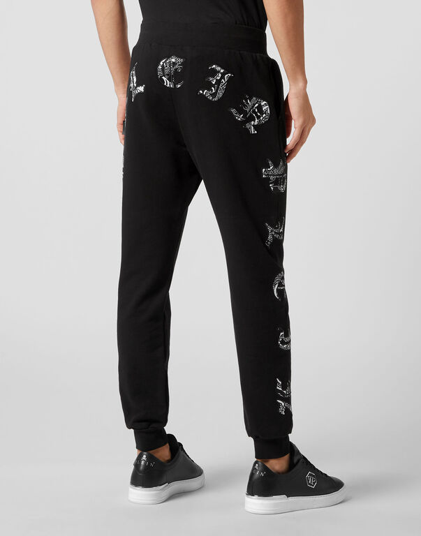 Satin Jogging Trousers Paisley Gothic Plein