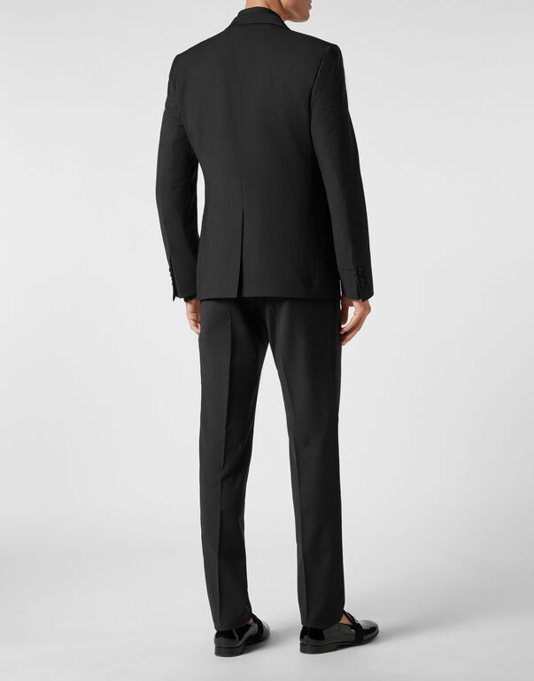 Light Wool Tuxedo Suit: Blazer/Gilet/Trousers