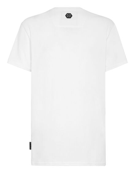 T-shirt Round Neck SS Skull and Plein with Crystals