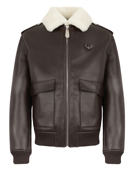 Eco Shearling Aviator Jacket