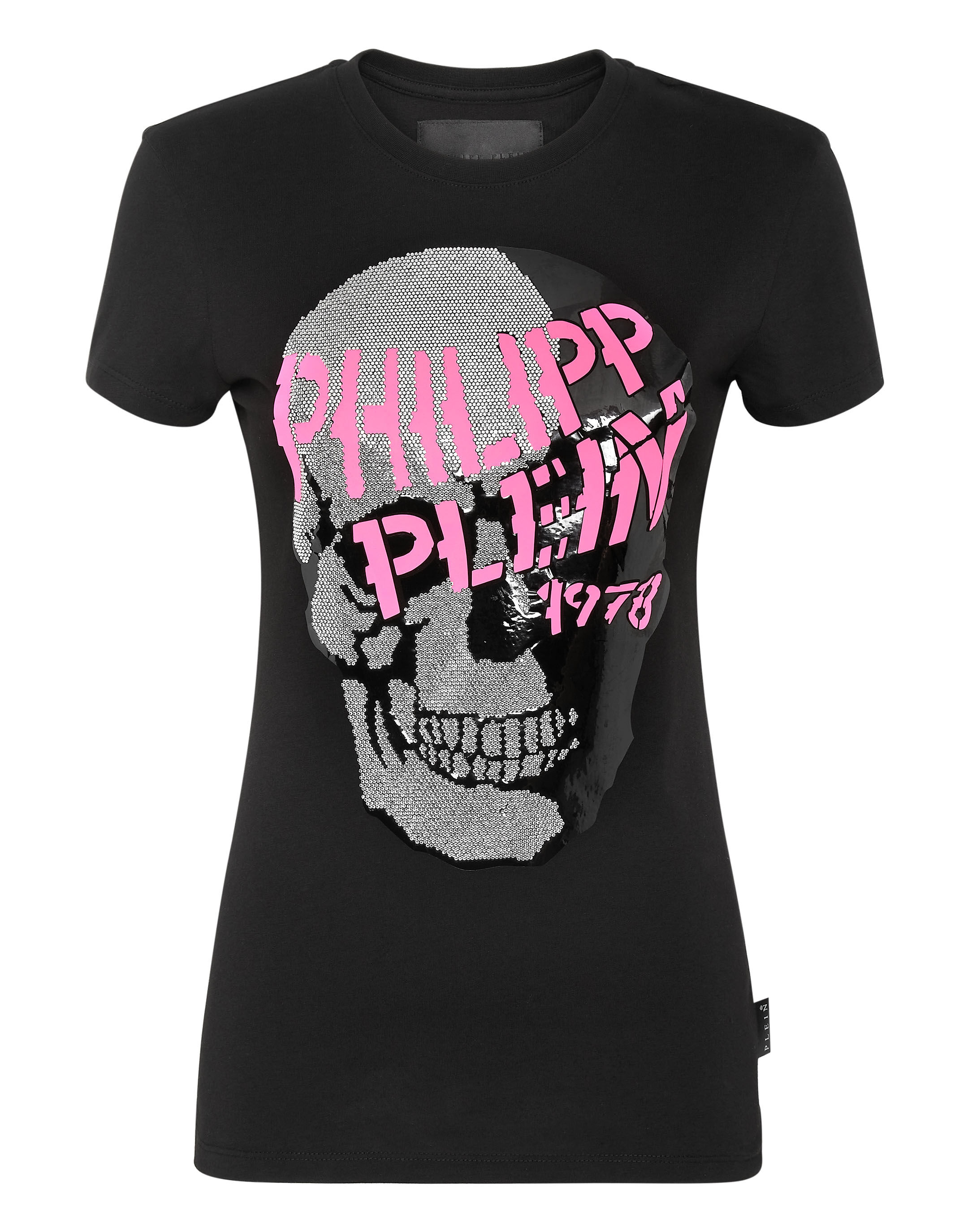 T-shirt Round Neck SS Skull strass | Philipp Plein Outlet T-shirt Round Neck SS Skull strass | Philipp Plein Outlet