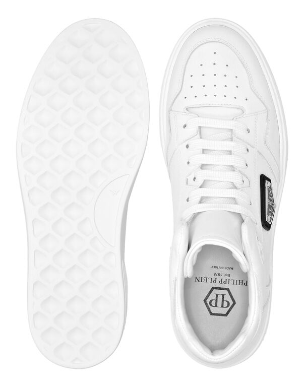 Nappa Leather Mid Top Sneakers