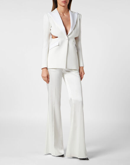 Envers Satin Cutting Fitted Blazer