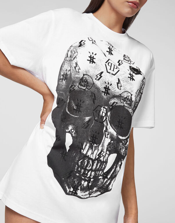 T-shirt Round Neck SS print Skull