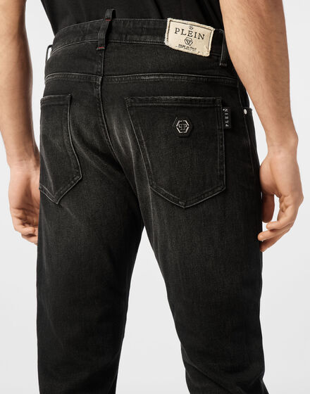 Denim Trousers Super Straight Cut 5 Pockets