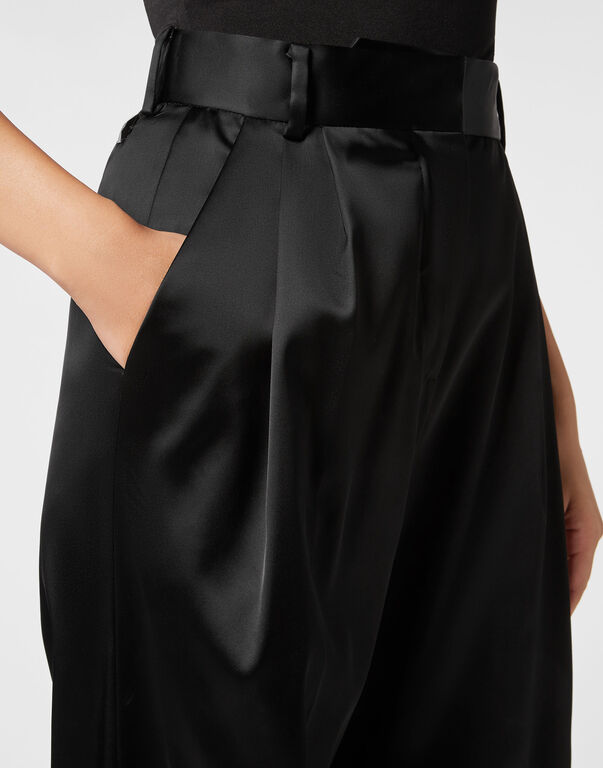 Satin Stretch Man Fit Trousers Sartorial