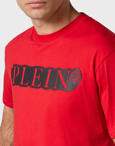 T-shirt Round Neck SS Spray Effect Print Philipp Plein TM