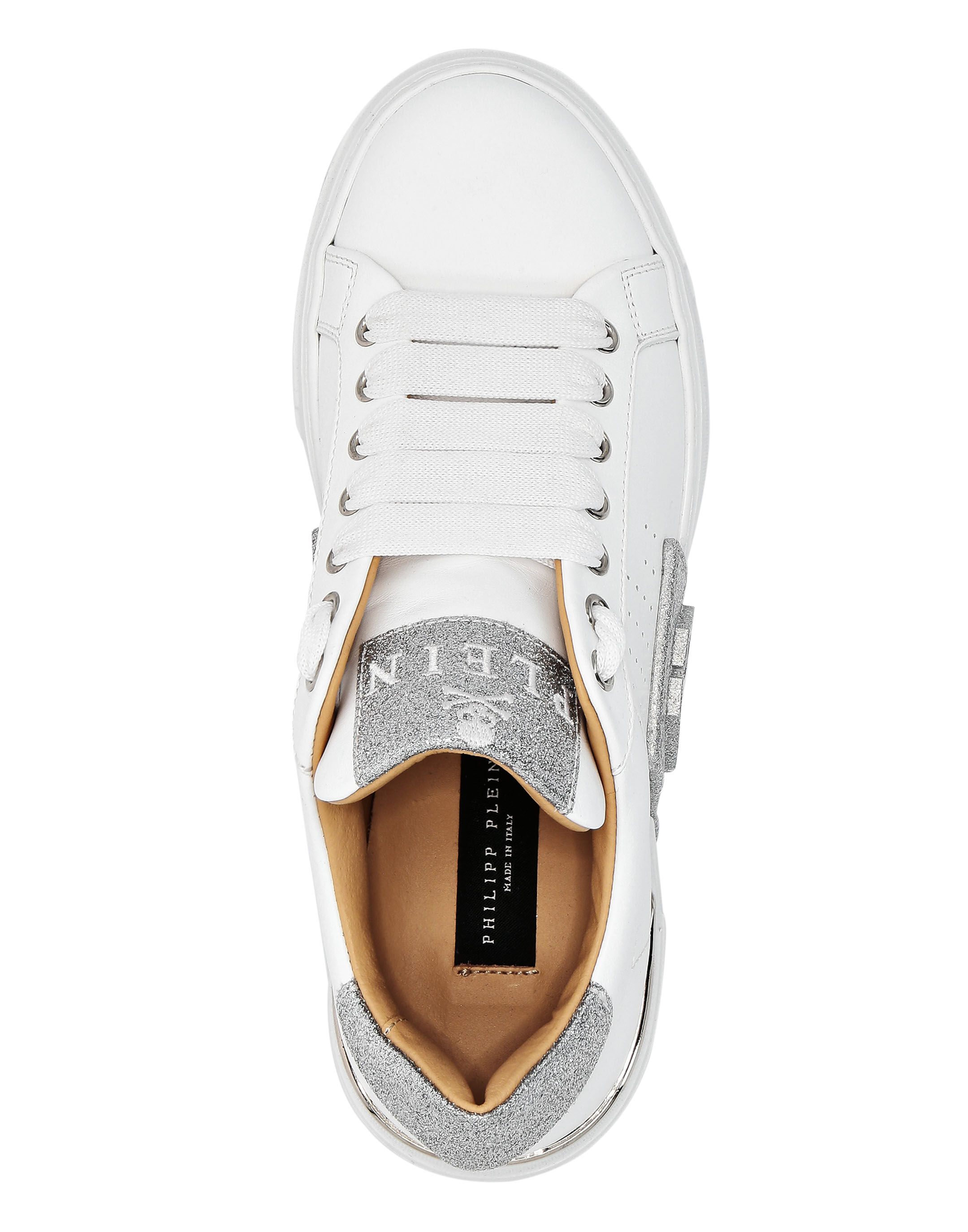 LO TOP SNEAKERS PHANTOM KICK GLITTER Philipp Plein Outlet