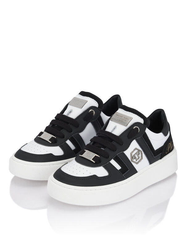 Mix Materials Low-Top Sneakers