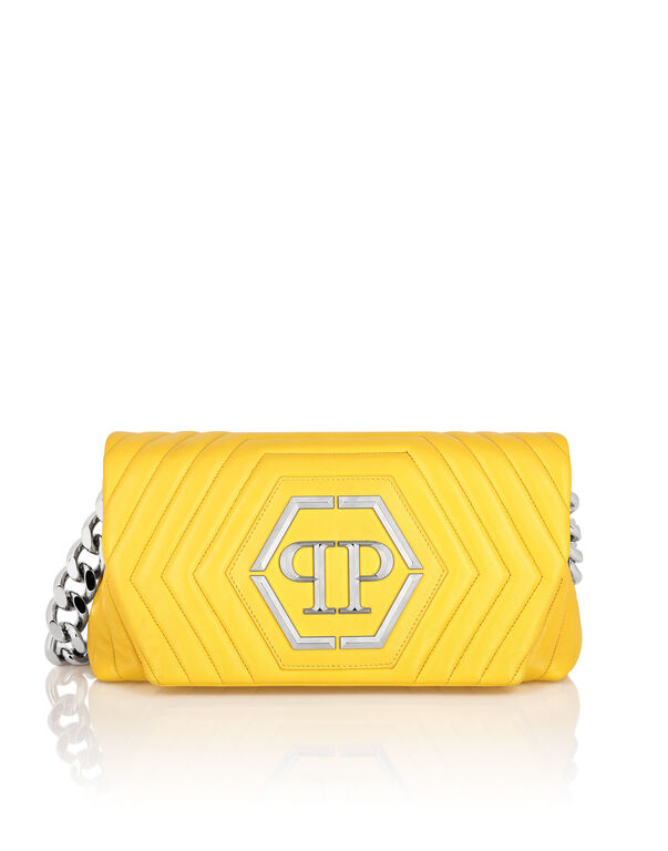 Small Nappa Matellase` Shoulder Bag Hexagon