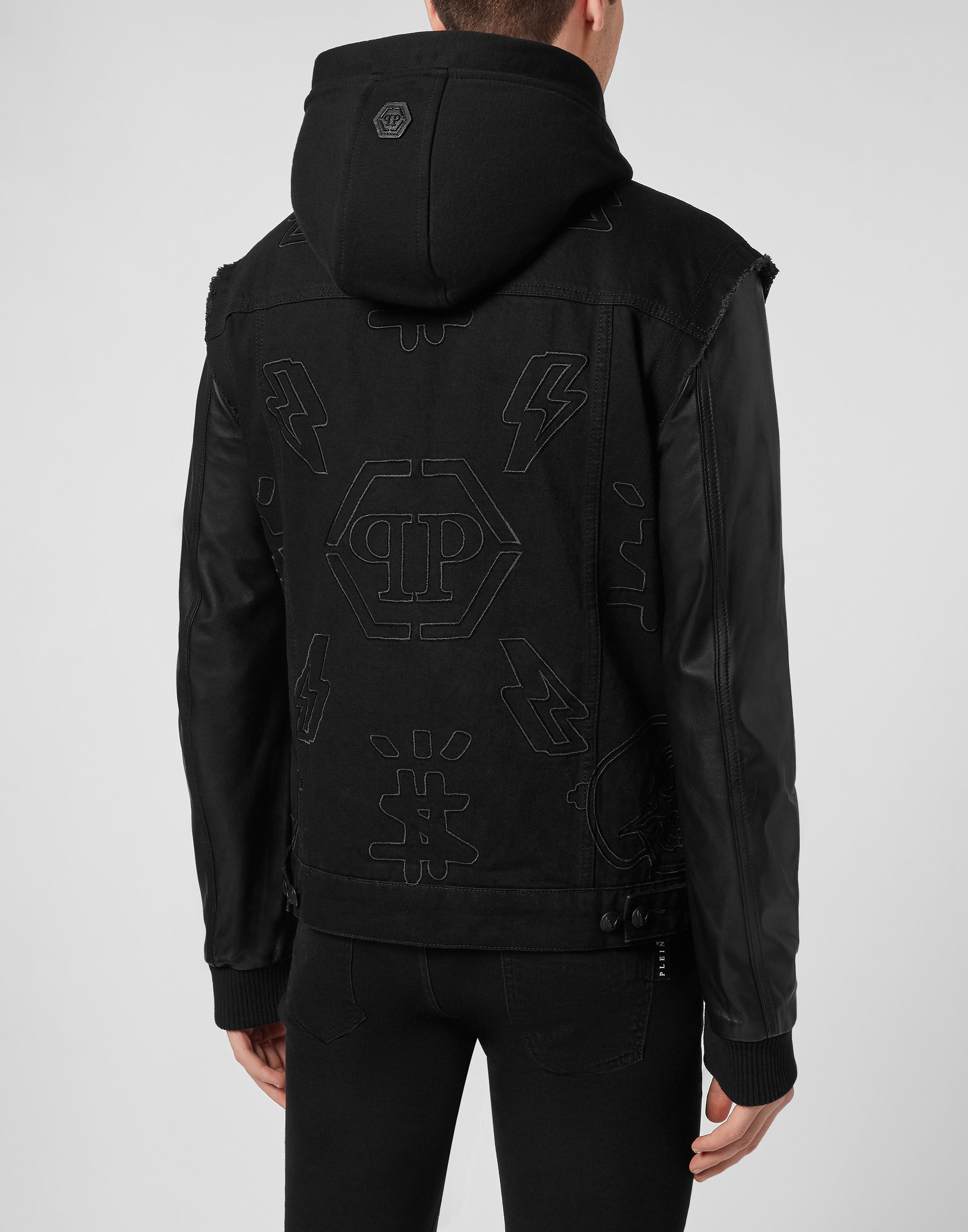 Rude black denim best sale jacket