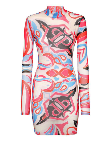Mini Dress LS Colorful Circus