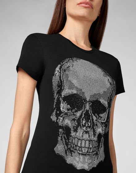T-shirt Round Neck SS Classic Skull strass