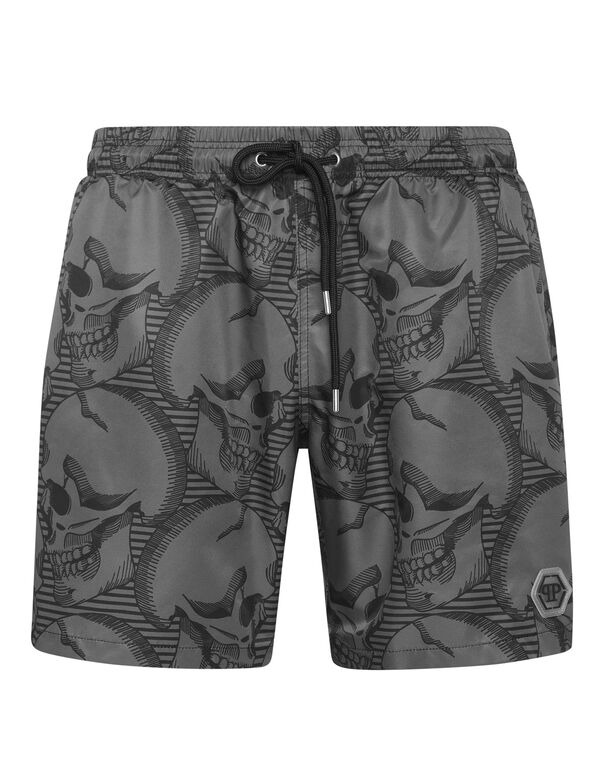 Short Swim Boxer Skull