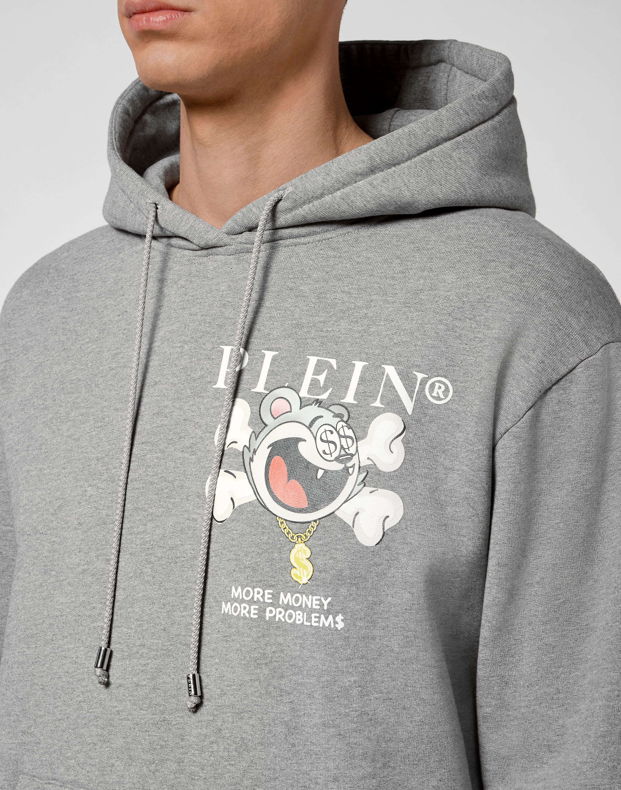 Money grey hoodie top