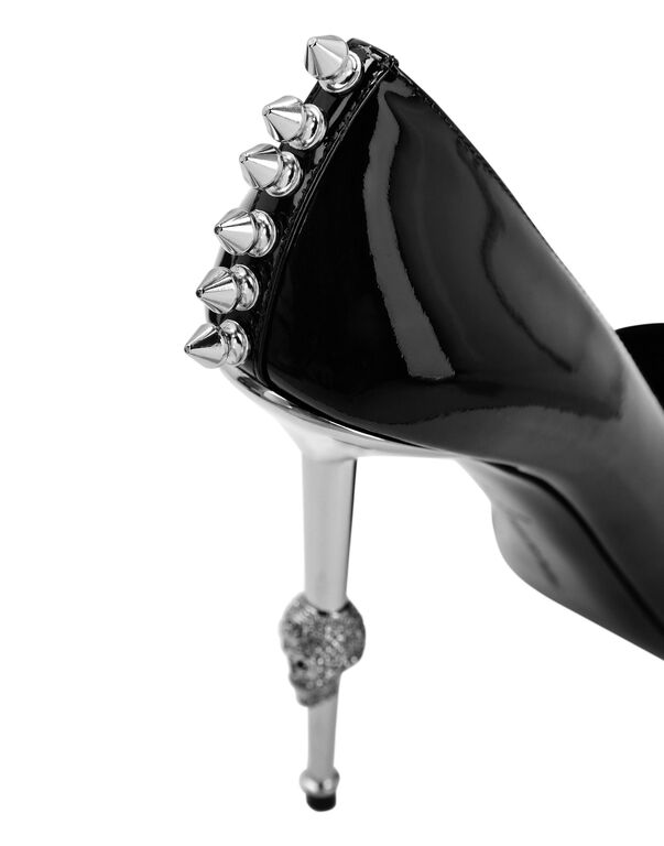 Patent Leather Decollete Hi-Heels Studs