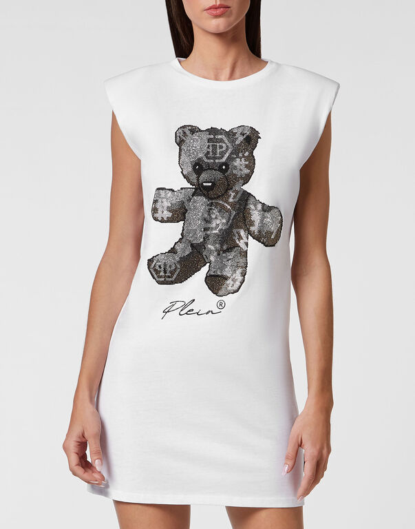 Sleeveless short dress Teddy Bear with Crystals Sleeveless short dress Teddy Bear with Crystals