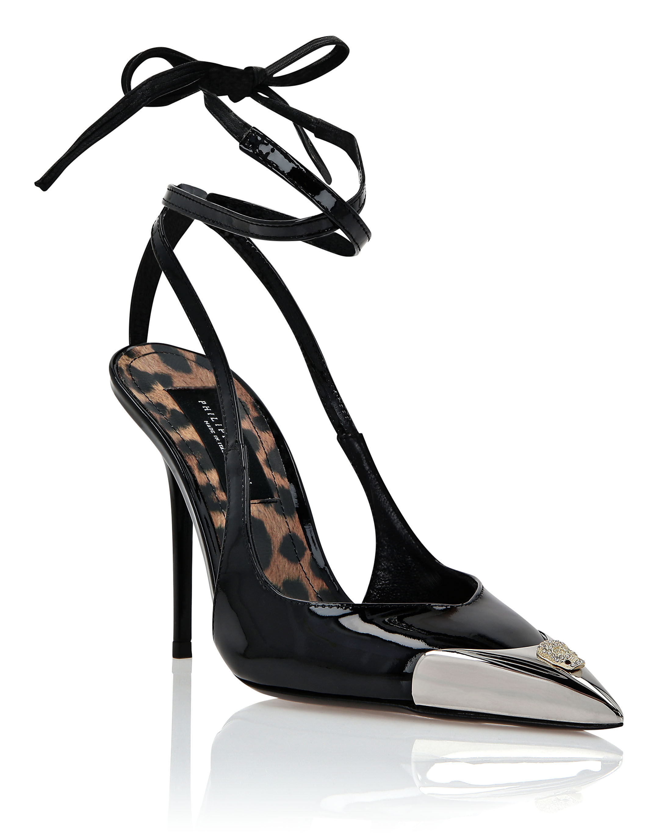 Patent Leather Decollete Hi Heels Crystal Skull Philipp Plein Outlet