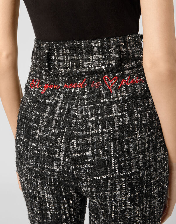 Bouclé Long Trousers Embroidery