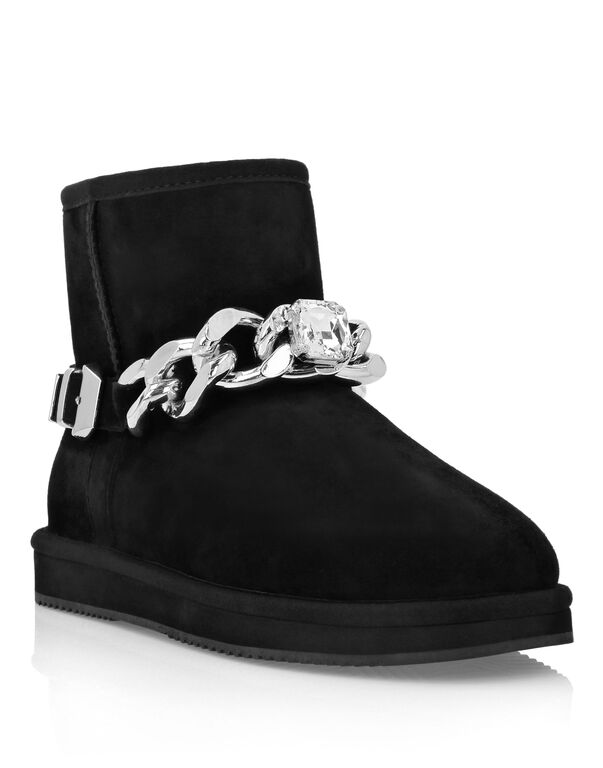 Boots Low Flat Chains