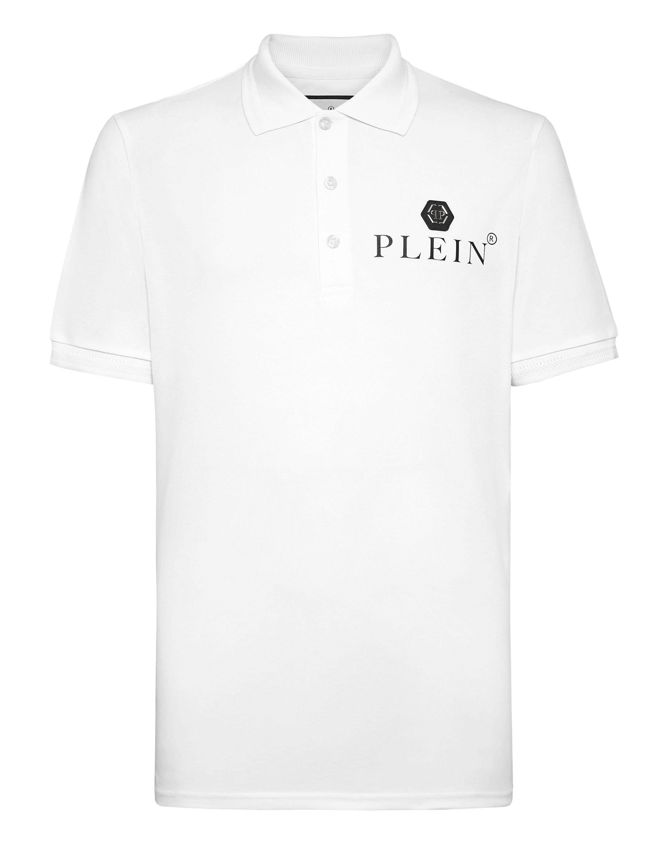 Tシャツ・カットソー PHILIPP PLEIN Men Polo Shirts FADC MTK7349 PJY002N01 WHITE Slim Fit Polo shirt SS Iconic Plein | Philipp Plein Outlet