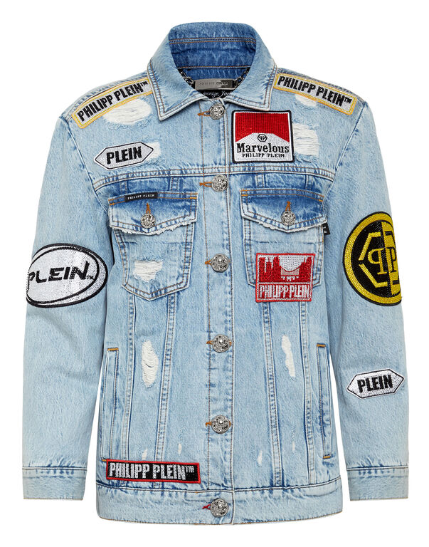 Denim Jacket stones Oversize Marvelous