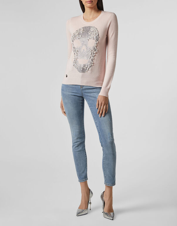 Pullover Round Neck LS Skull