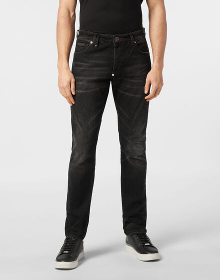Denim Trousers Super Straight Cut 5 Pockets