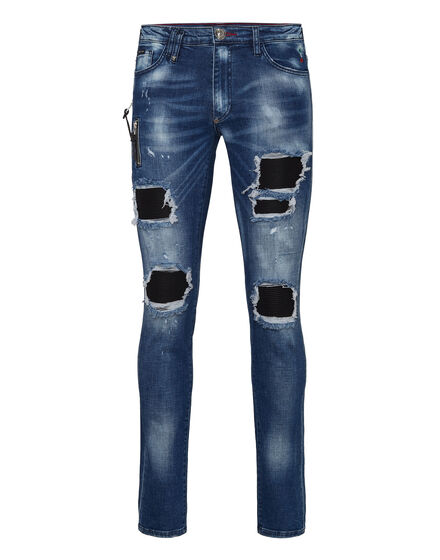 Denim Trousers Biker Destroyed