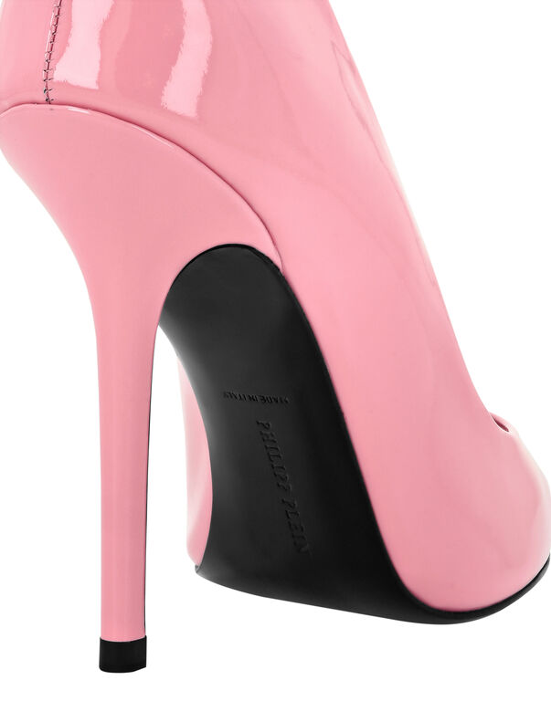 Patent Leather Decollete Hi-Heels Crystal Skull