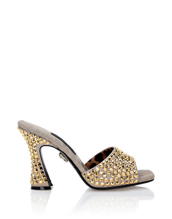 Strass Sandals High Heels Crystal with Crystals