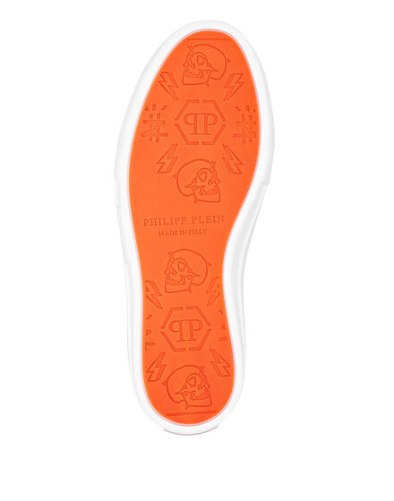 Laminated Leather Lo-Top Sneakers Megastar