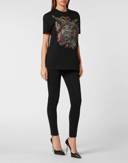 T-shirt Roundneck SS with crystals Tattoo