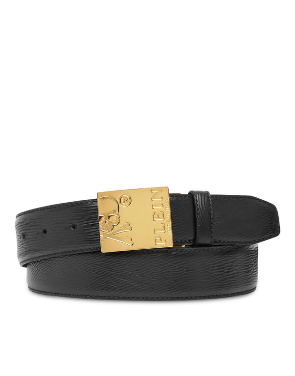 Leather Belt Skull and Plein